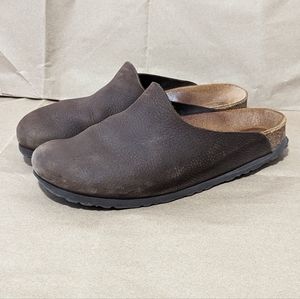 Brown leather mules size 39 Birkenstock